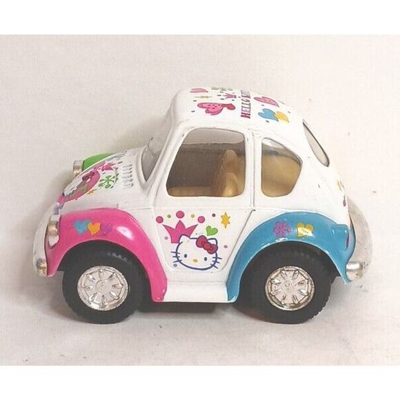 Hello Kitty VW Volkswagon Beetle Kin Toy Pull Back Vintage Excellent Condition - Picture 1 of 9